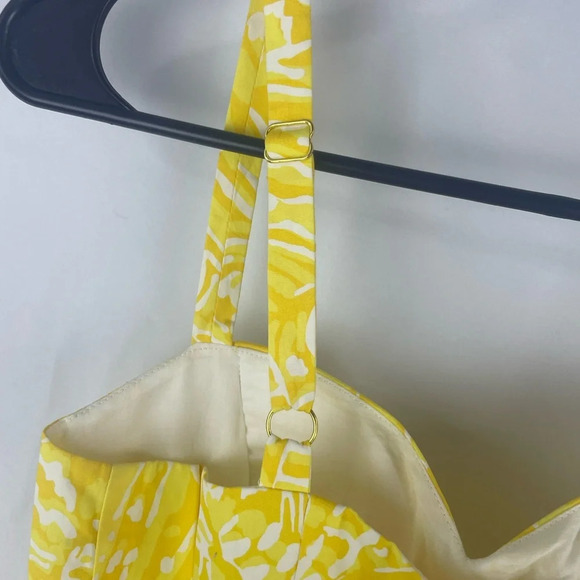 NWT Lilly Pulitzer Christine Dress Size 0 Yellow White Sunglow Fit &Flare Mini - Picture 12 of 15